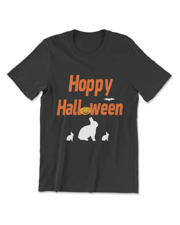 Hoppy Halloween Rabbits Pumpkin Bat T Shirt