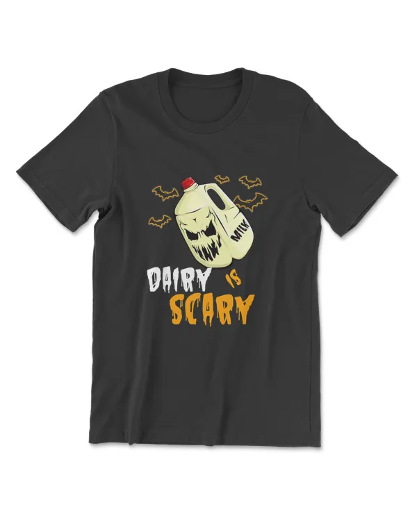 Funny Vegan Halloween Dairy Is Scary Veganism Gift T-Shirt