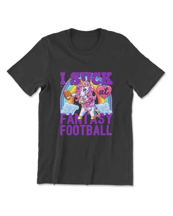I Suck At Fantasy Football Flossing Unicorn Loser Shirt Men