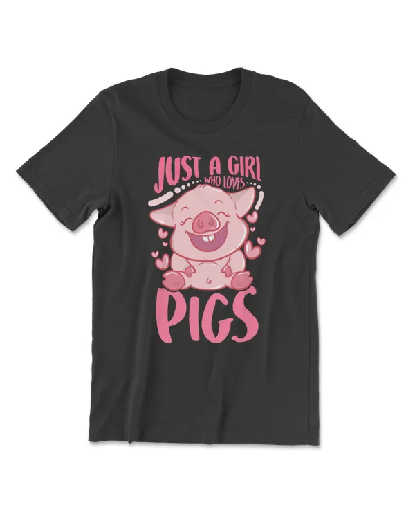 Pig Adorable Just a Girl Who Loves Pigs Cute Piglet 132 cattle