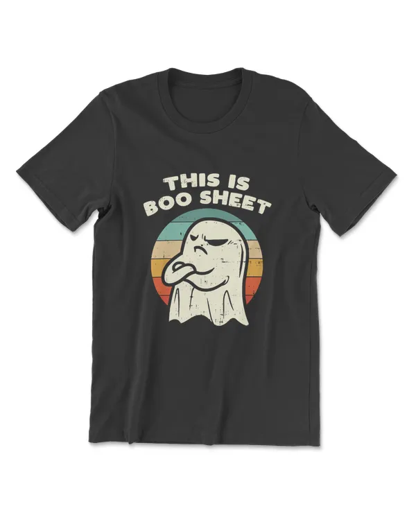 This Is Boo Sheet Ghost Retro Halloween 2021 Gift Men Women T-Shirt