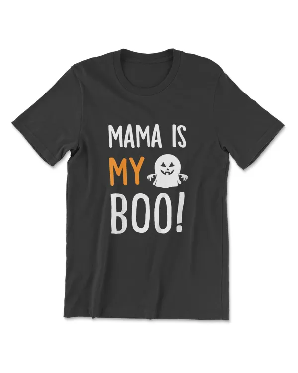 Kids Kids Mama Is My Boo T-Shirt Funny Halloween Gift Shirt