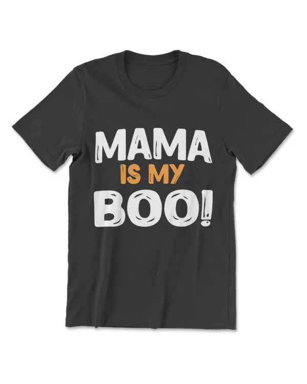 Kids Mama Is My Boo Shirt Funny Hallowen Kids Teens T-Shirt