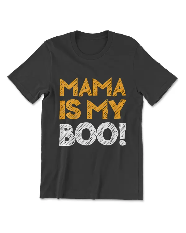 Kids Mama Is My Boo T-Shirt Funny Halloween Gift Shirt T-Shirt