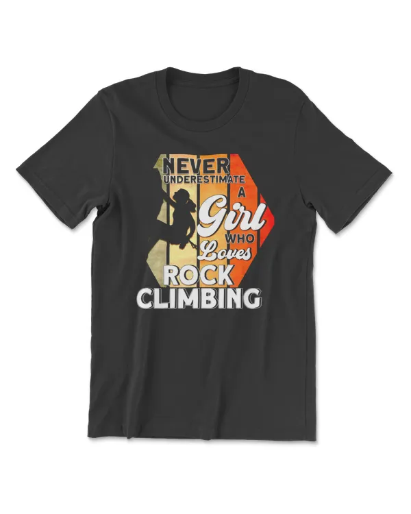 A Girl Who Loves Rock Climbing Climber Gift Classic T-Shirt327
