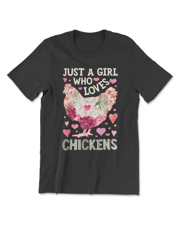 Chicken Just A Girl Who Loves Chickens Silhouette 31 hen rooster