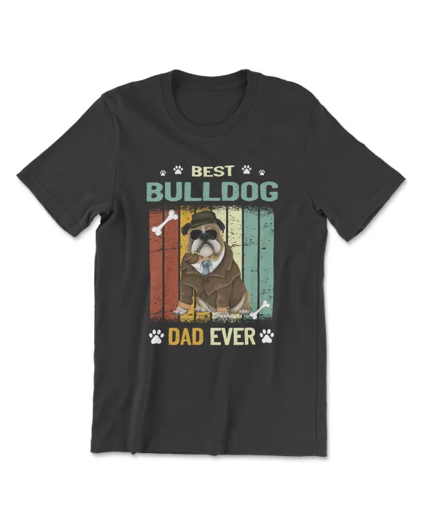 Best BullDog Dad Ever Vintage