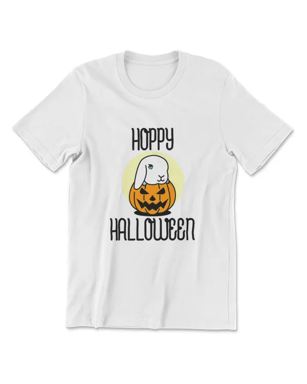 Hoppy Halloween Bunny Rabbit in Pumpkin T-Shirt