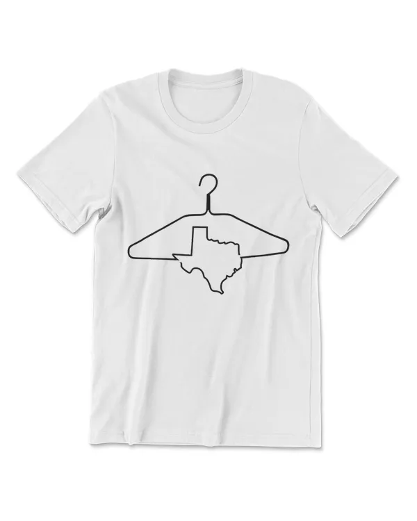 Texas Map Abortion Coat Hanger Feminism T-Shirt