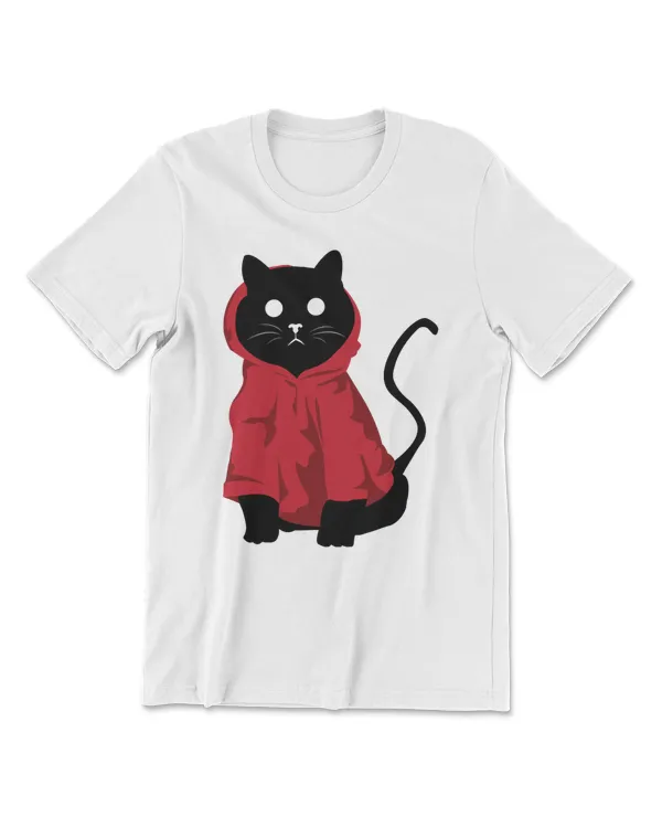 Cat Black Cat with Red Riding Hood 165 paws