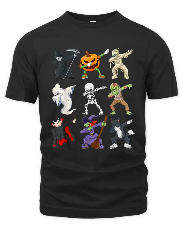 Halloween Dabbing Skeleton Witch Monsters Zombie Pumpkin