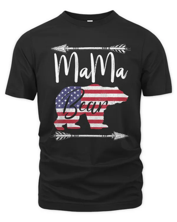 Bear 4Th Of July For Mama Bear American Flag Usa Mom 455 forest