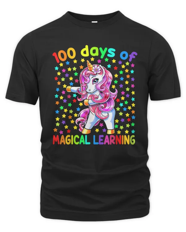 Teacher 100 Days of Magical Learning Flossing Unicorn Teacher Girls 117 class teaching