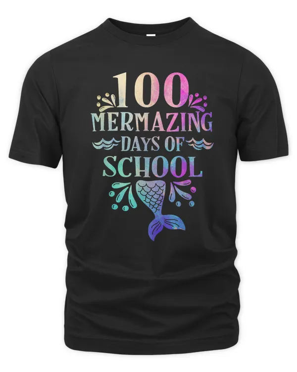Teacher 100 Days of School for Girls Mermaid Happy 100th day 104 class teaching