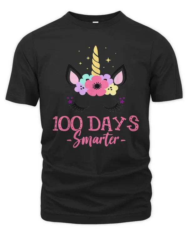 Teacher Cute 100th Day Of School Unicorn Face 100 Days Smarter T131 class teaching