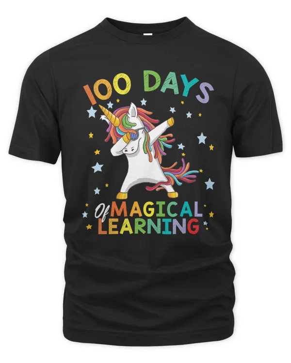 Teacher Dabbing Unicorn 100 Days of Magical Learning 100th School 230 class teaching
