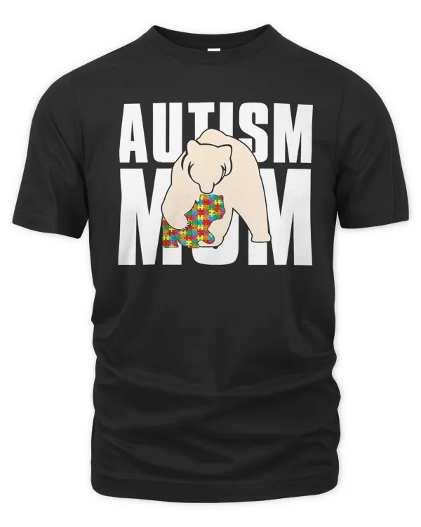 Mother Autism Mom Bear Awareness Mother Awareness Autism Mom Support Puzzle Funny 550 mom