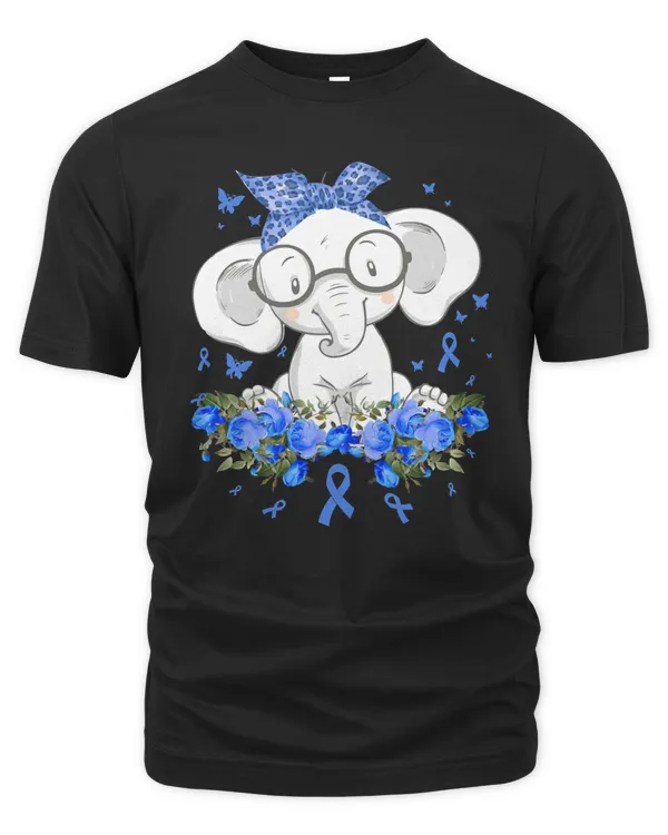 Diabetes Diabetes Awareness Elephant Flowers Blue Ribbon503 awareness