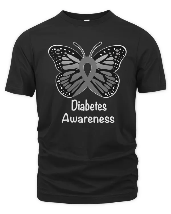 Diabetes Diabetes Awareness Warrior Support Survivor Gray Ribbon 52 awareness