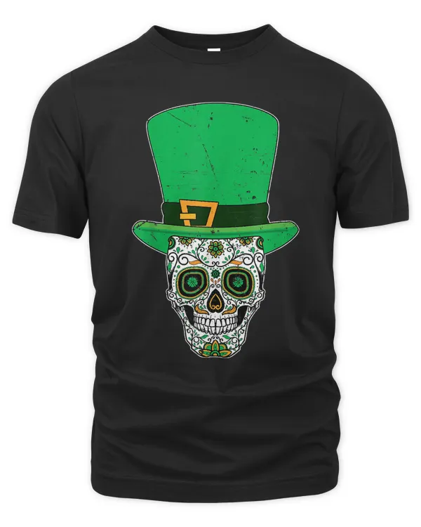 2021 sugar skull saint patricks day of dead t-shirt
