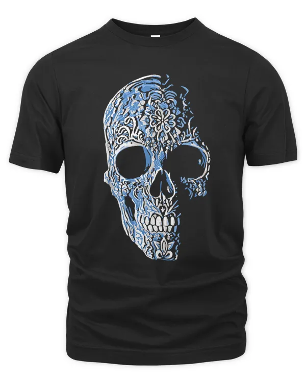 artistic minimalist sugar skull halloween graphic design t-shirt