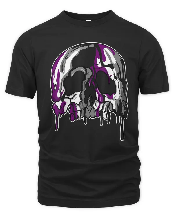 asexual lgbtq candle sugar skull gay pride t-shirt