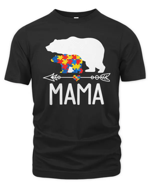 Bear Autism Awareness Mama Bear Hearts Love Mom 584 Polar panda