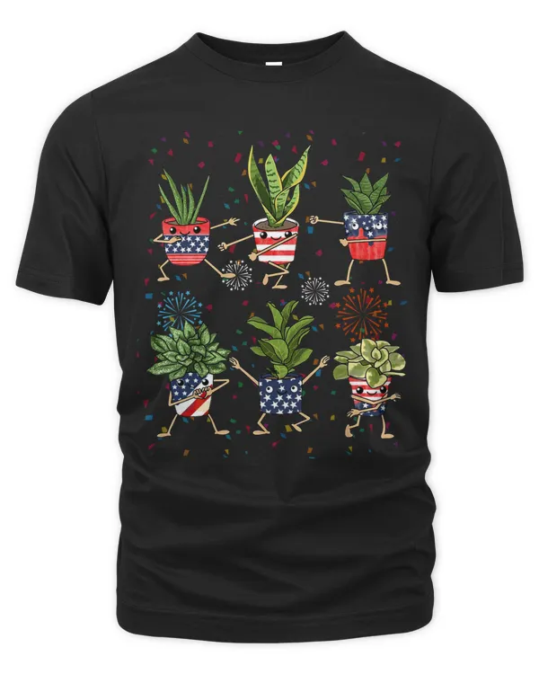 Funny Plants Gardening Shirt American Flag 4th of July