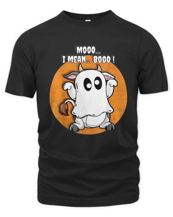 Ghost Cow Moo I Mean Boo Halloween T-Shirt