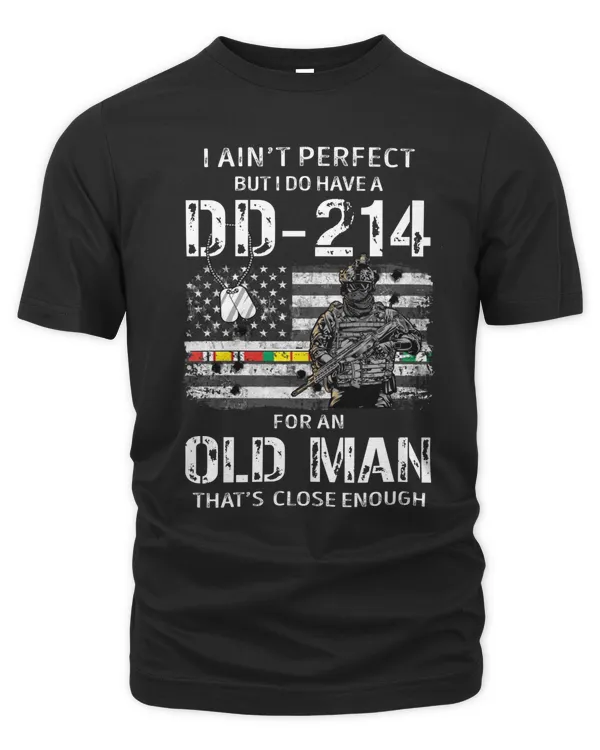 DD-214 US Vietnam Veteran USA Flag Shirt Retired Veteran