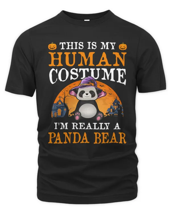Halloween Im really a Panda Bear Funny Halloween Party Costume 372 Pumpkin