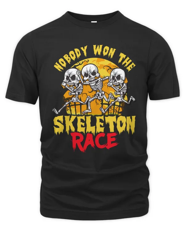 Halloween Nobody Won The Skeleton Race Funny Halloween Marathon Runner 429 Pumpkin