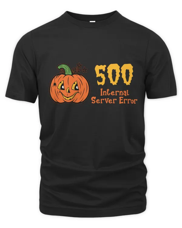 Crying Halloween Jack o' Lantern 500 Internal Server Error Long Sleeve T-Shirt