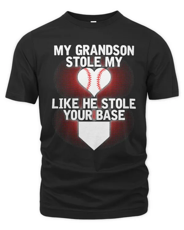 Baseball Baseball Player My Grandson Stole My Heart Grandma 42 Baseball Player