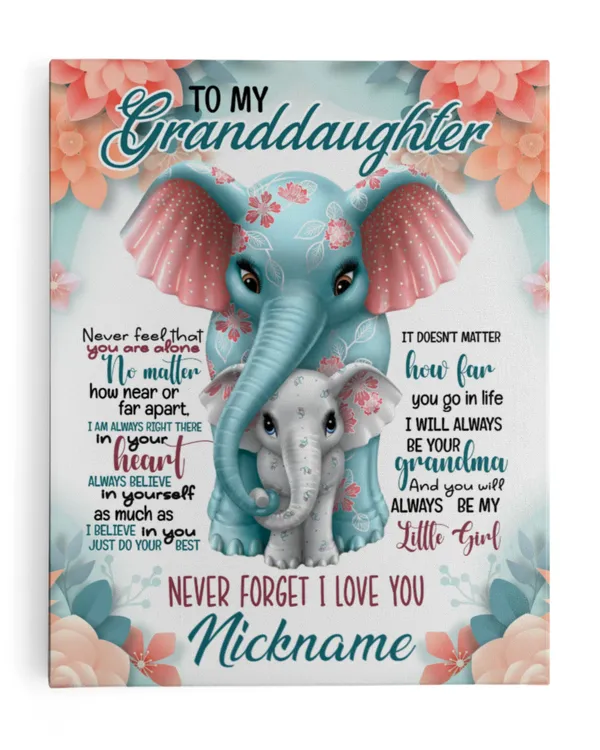 To Granddaughter Elephant Flower