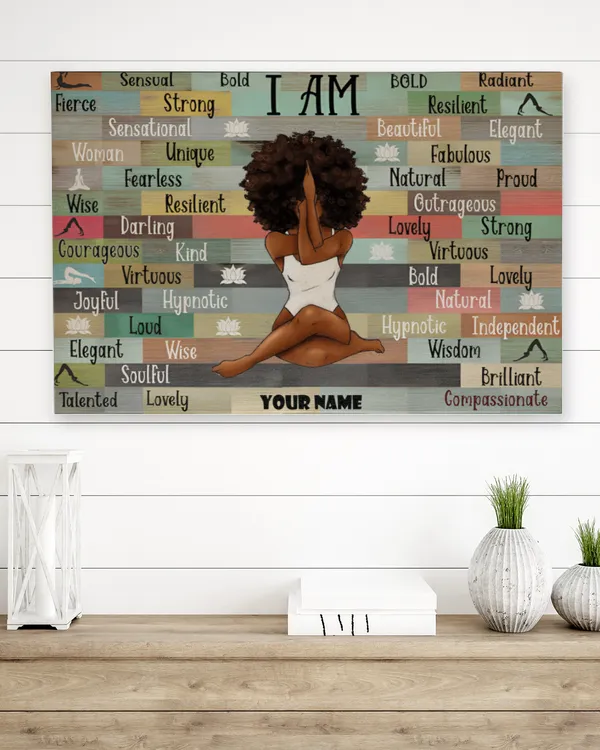 I Am Black Woman Canvas, Juneteenth Canvas Poster, Gift For Black Woman