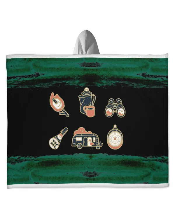 Hooded Sherpa Fleece Blanket