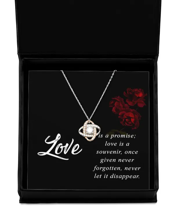 Love Knot Rose Gold Necklace