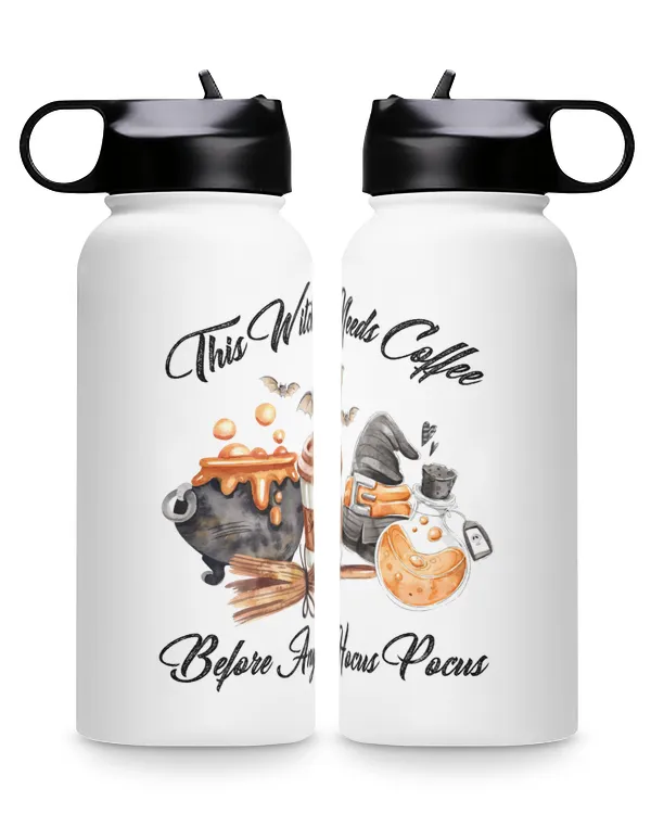 This Witch Needs Coffee Before Any Hocus Pocus Premium Water Bottle