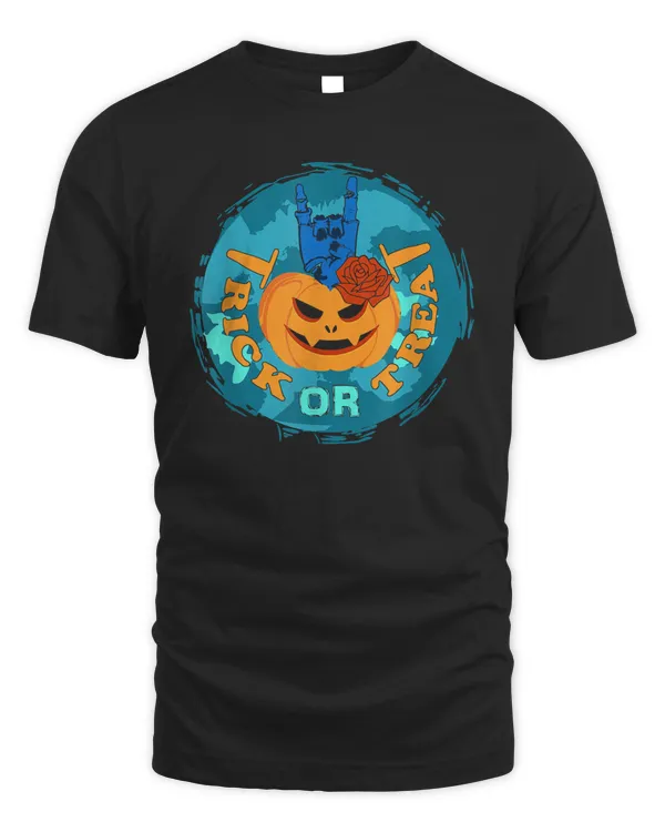 pumpkin trick or treat halloween costume men women gift t-shirt
