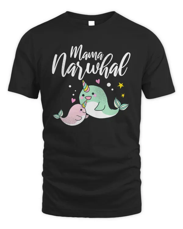 Unicorn Mama Narwhal Cute Mommy and Baby