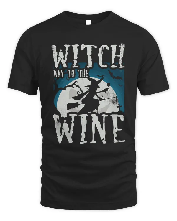 Halloween Witch Way To The Wine Halloween Costume Drinking