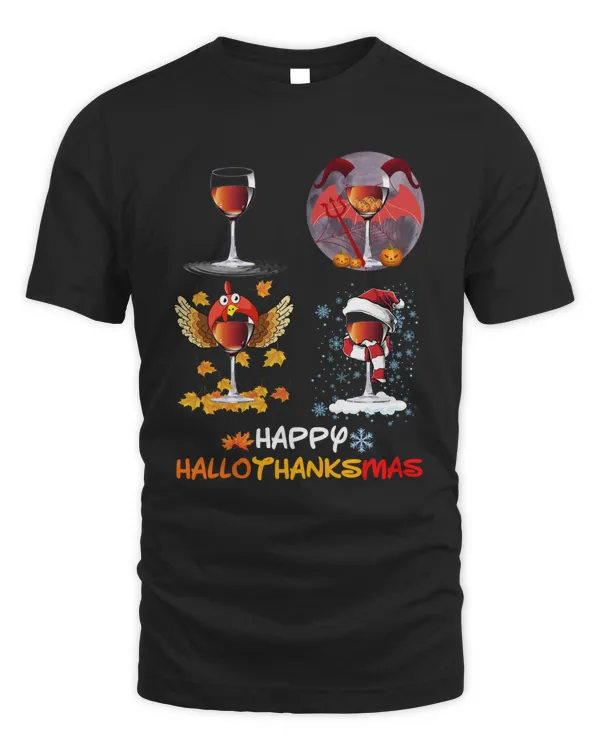 Wine Happy HalloThanksMas drinking love