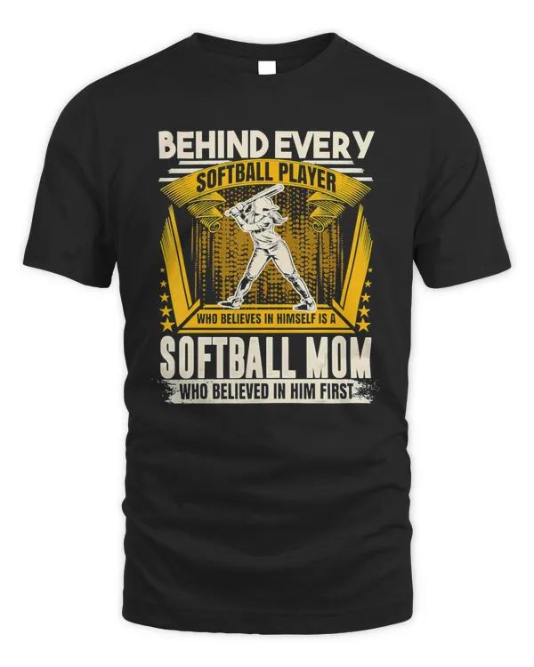 Softball Behind Every Softball Player Is A Softball Mom 136 softball player