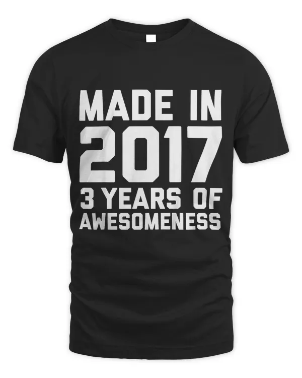 Kids 3rd Birthday Shirt Girl Boy Age 3 Year Old Gift 2017 Kids T-Shirt