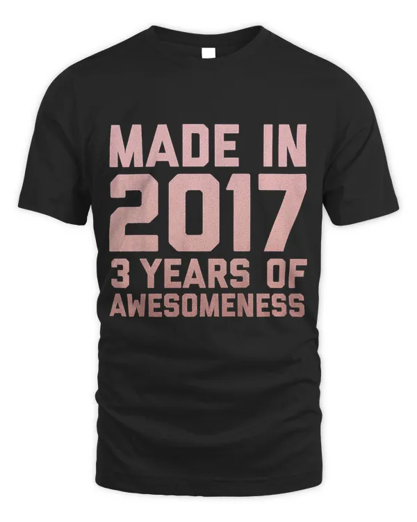 Kids 3rd Birthday Shirt Girls Age 3 Year Old Gift 2017 Kids Girl T-Shirt
