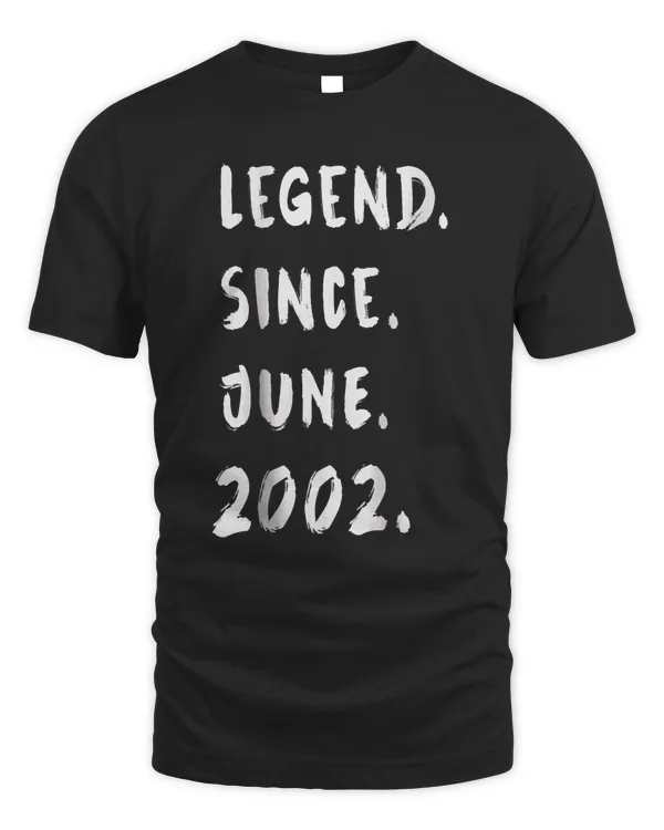 Legend Since June 2002 Shirt - Age 16th Birthday Funny Gift