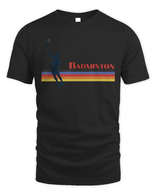 Retro Badminton 70s and 80s party T-shirt