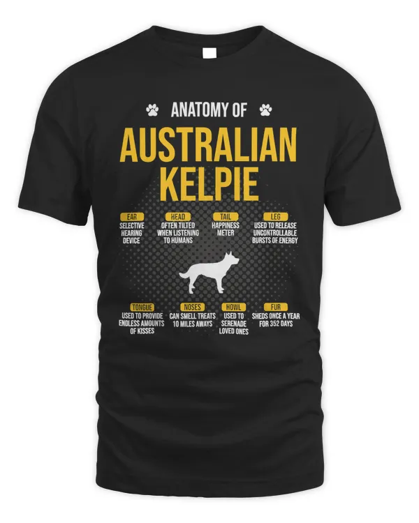 Dog Anatomy Of Australian Kelpie Funny Dog Lover58 paws
