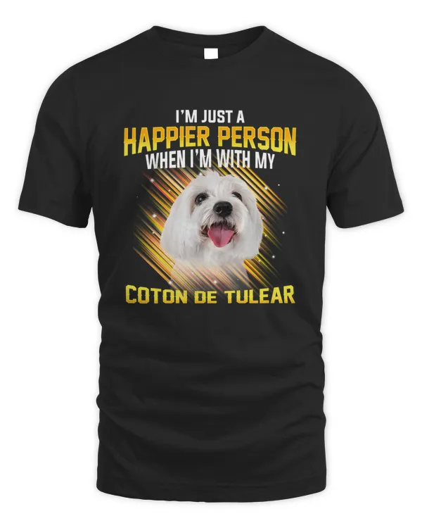 Dog Dog Coton De Tulear Im Just a Happier Person puppy animal